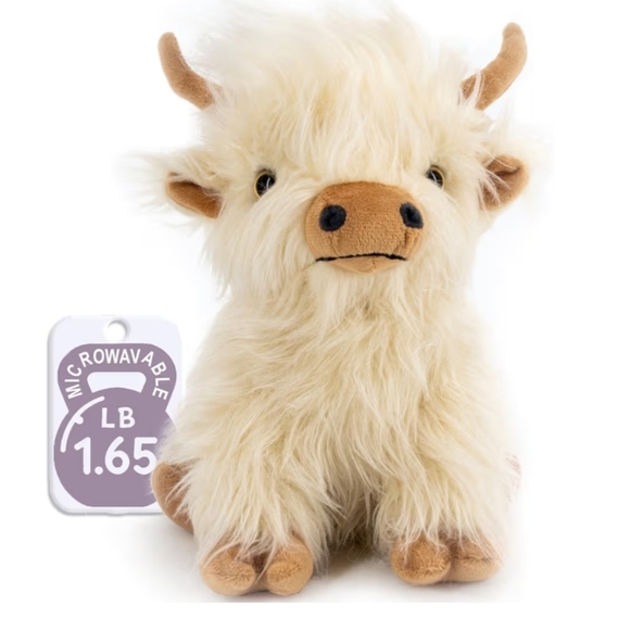 Highland Cow Microwavable Stuffed Animal - Weighted Stuffed Plush - Picture 5 of 13